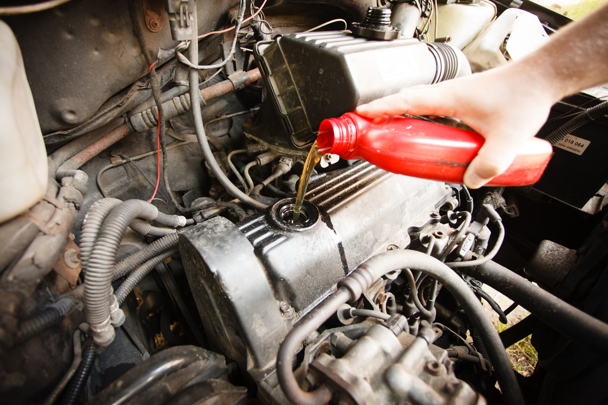 Filling Up Oil In Diesel