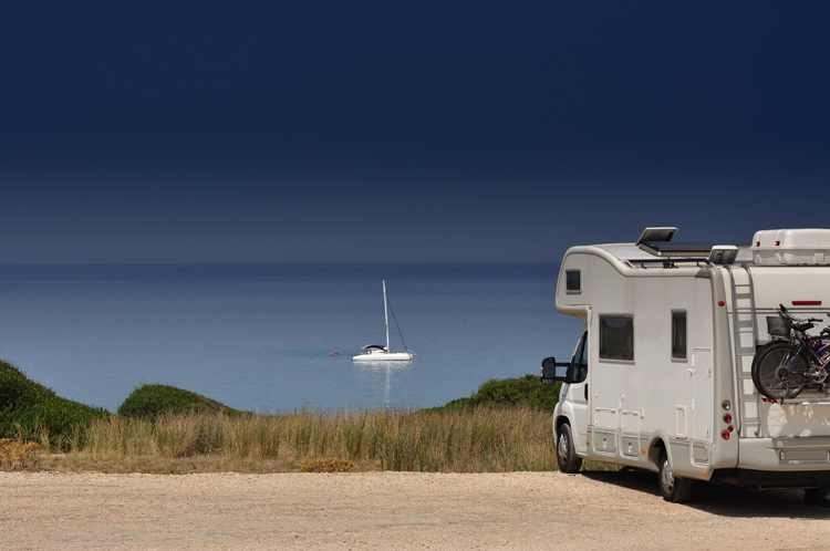 Camper On The Beach